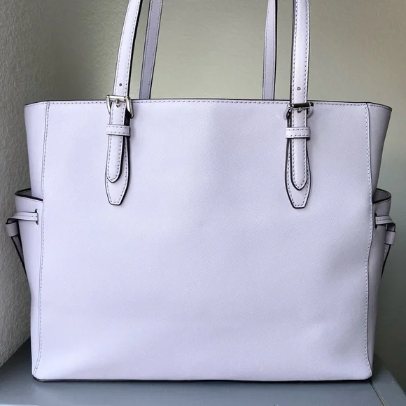 Michael Kors Gilly XL Drawstring Tote Saffiano Leather in Lavender Mist Color - Picture 2 of 12